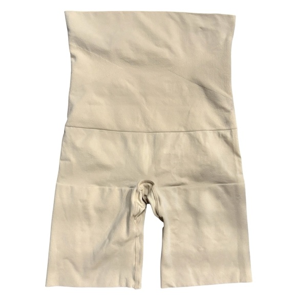 Women’s High Waist Shapewear Shorts Beige Nude Slimming Compression Size L - Picture 2 of 4